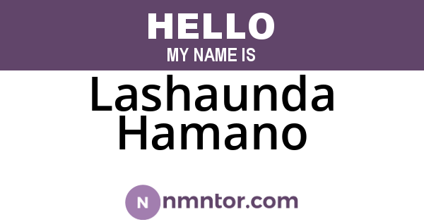 Lashaunda Hamano