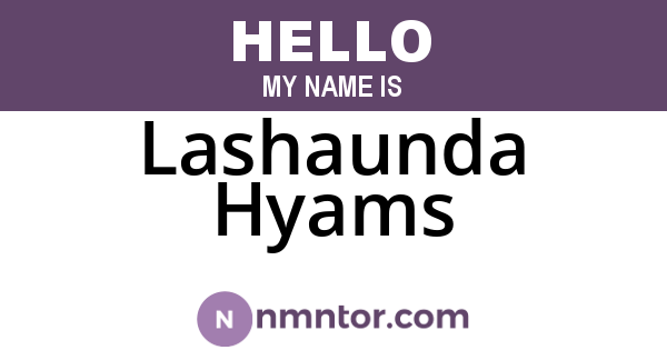 Lashaunda Hyams