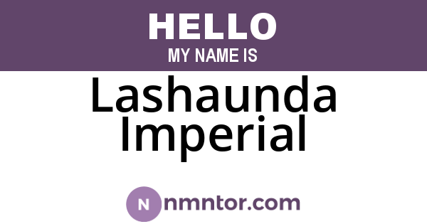 Lashaunda Imperial