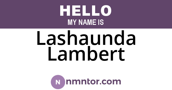 Lashaunda Lambert