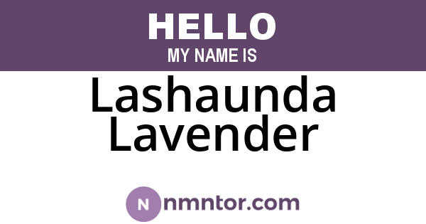 Lashaunda Lavender