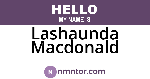 Lashaunda Macdonald