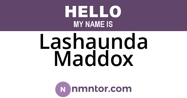 Lashaunda Maddox