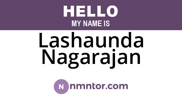 Lashaunda Nagarajan