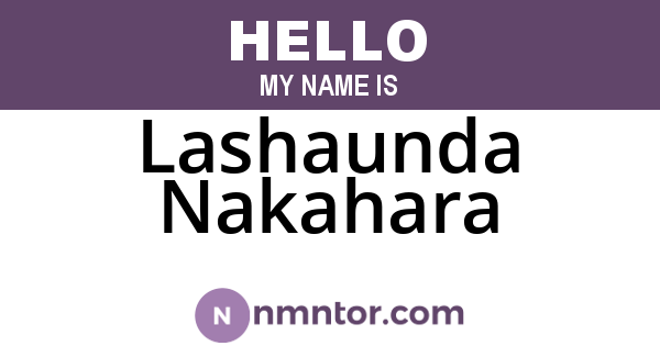 Lashaunda Nakahara