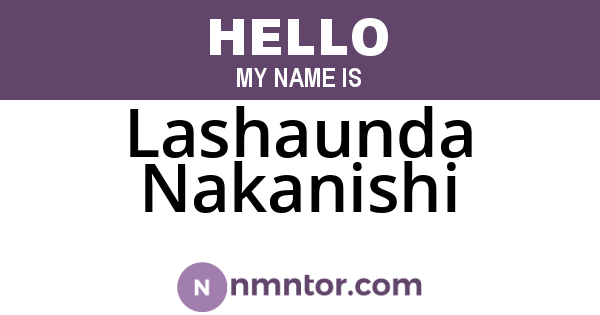 Lashaunda Nakanishi