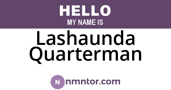 Lashaunda Quarterman