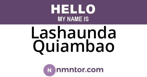 Lashaunda Quiambao