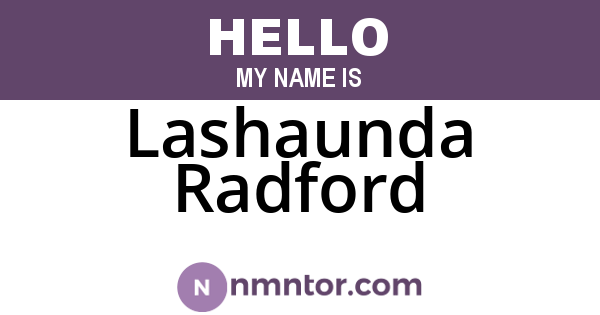 Lashaunda Radford