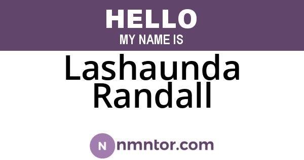 Lashaunda Randall