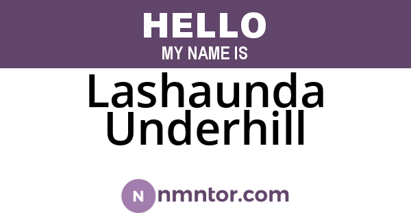 Lashaunda Underhill
