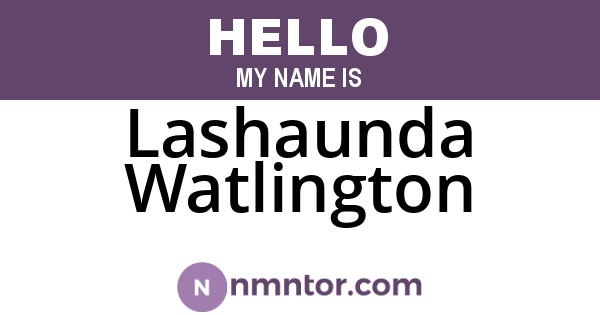 Lashaunda Watlington