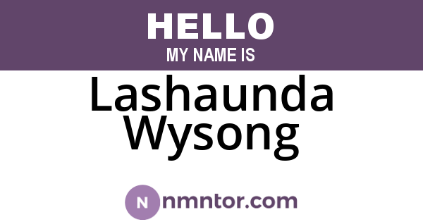 Lashaunda Wysong