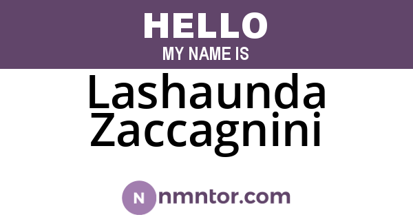 Lashaunda Zaccagnini