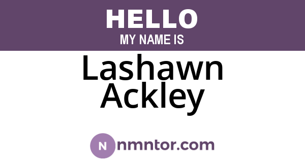 Lashawn Ackley