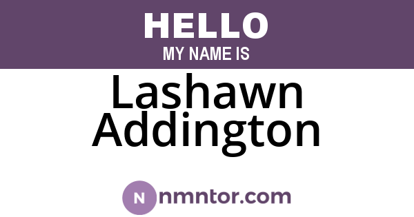 Lashawn Addington