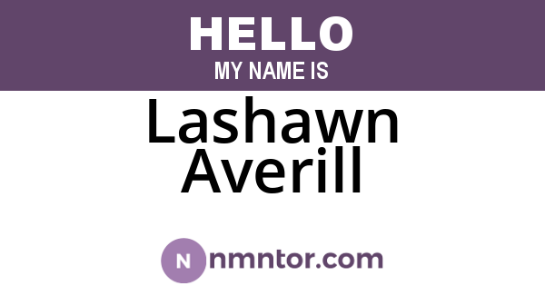 Lashawn Averill