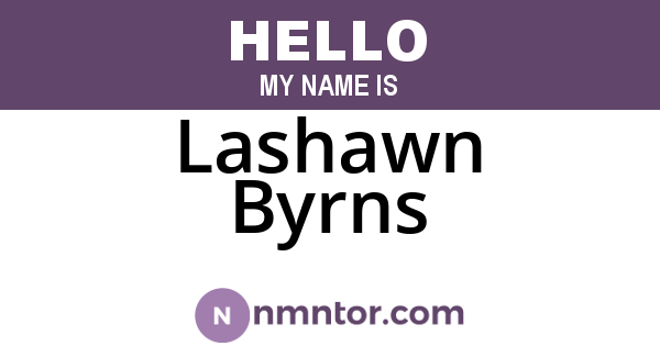 Lashawn Byrns