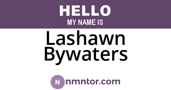 Lashawn Bywaters