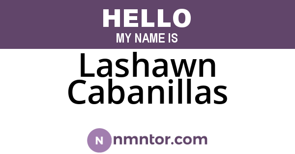 Lashawn Cabanillas