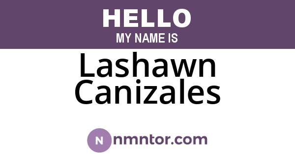 Lashawn Canizales