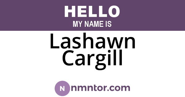 Lashawn Cargill