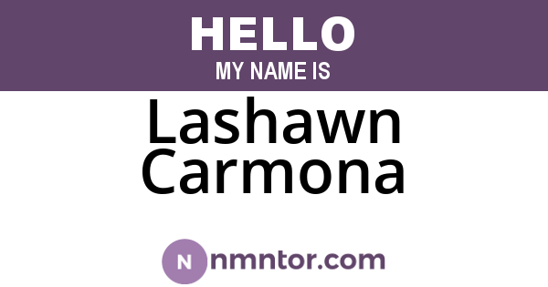 Lashawn Carmona