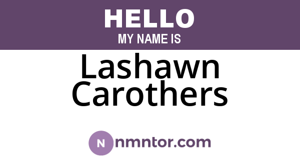 Lashawn Carothers