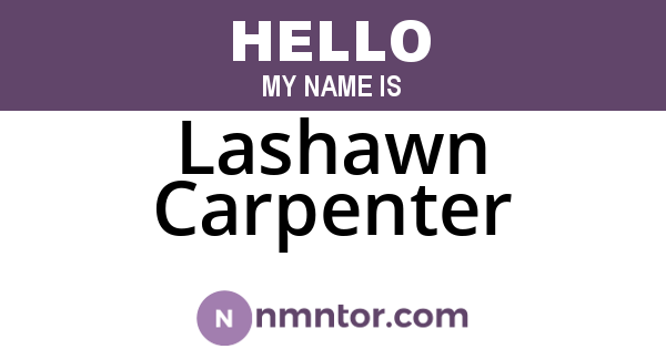 Lashawn Carpenter