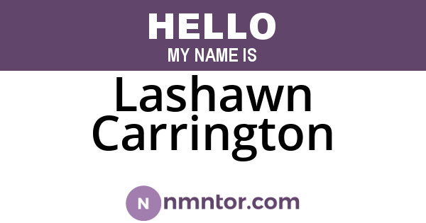 Lashawn Carrington