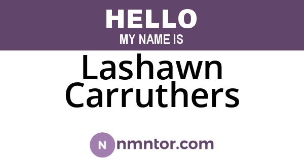 Lashawn Carruthers