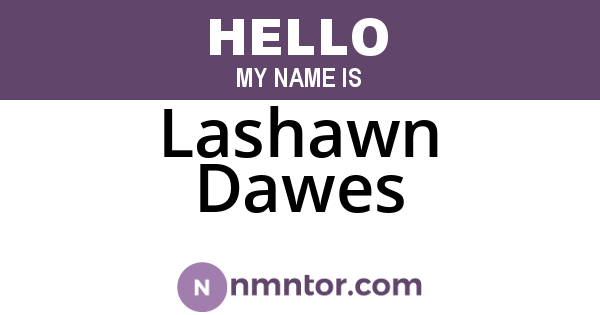 Lashawn Dawes