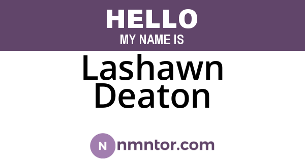 Lashawn Deaton