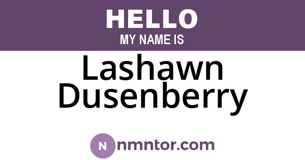 Lashawn Dusenberry