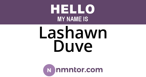 Lashawn Duve