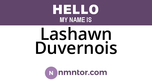 Lashawn Duvernois