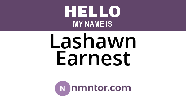 Lashawn Earnest