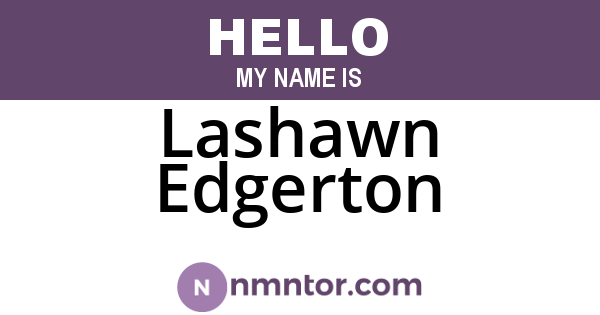 Lashawn Edgerton