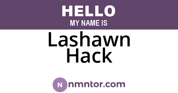 Lashawn Hack