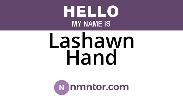 Lashawn Hand