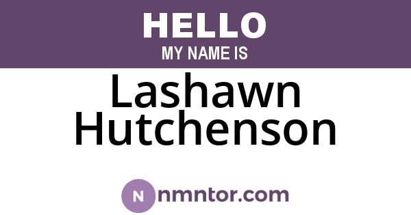 Lashawn Hutchenson