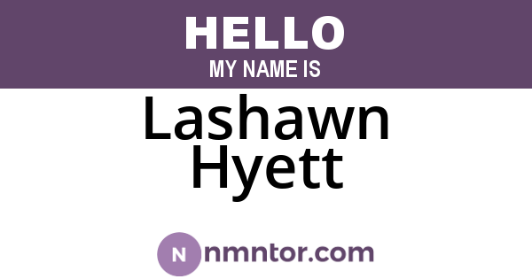 Lashawn Hyett