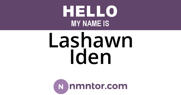 Lashawn Iden