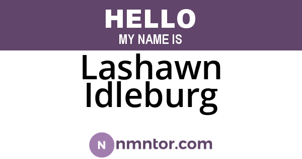 Lashawn Idleburg