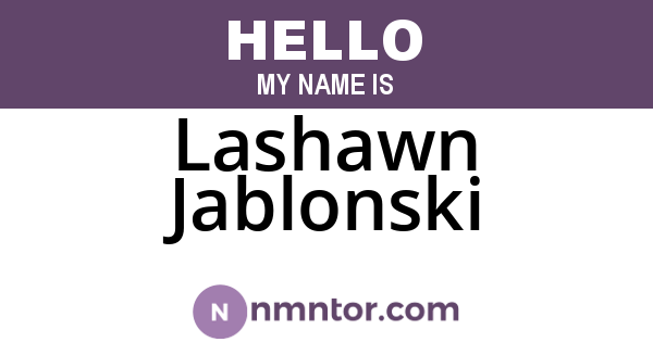 Lashawn Jablonski
