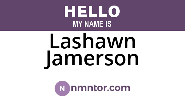 Lashawn Jamerson