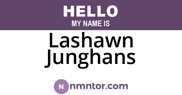 Lashawn Junghans