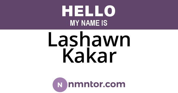 Lashawn Kakar
