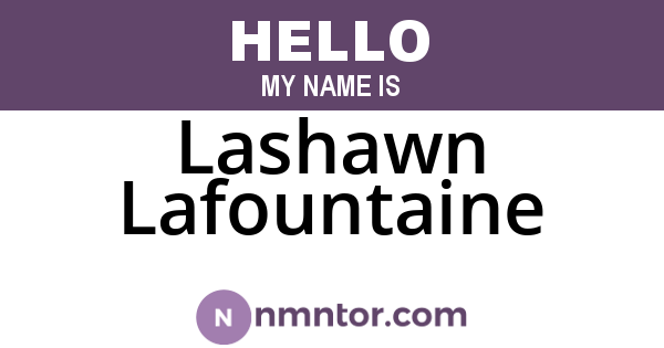 Lashawn Lafountaine