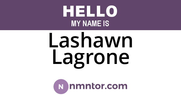 Lashawn Lagrone